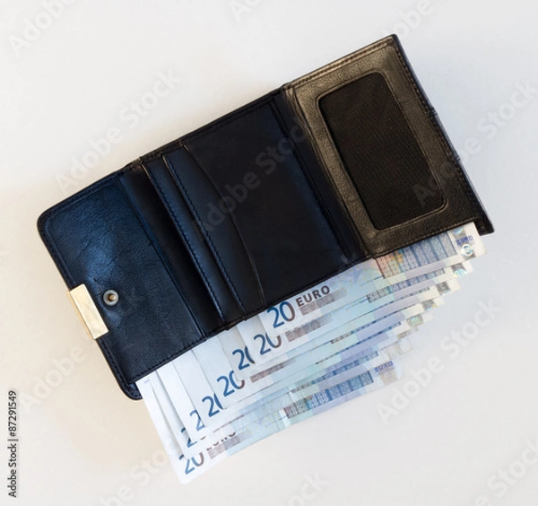 Fototapeta Wallet With Euros