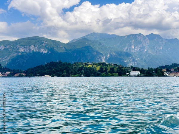 Fototapeta View at Lake Como and the Alps in Background