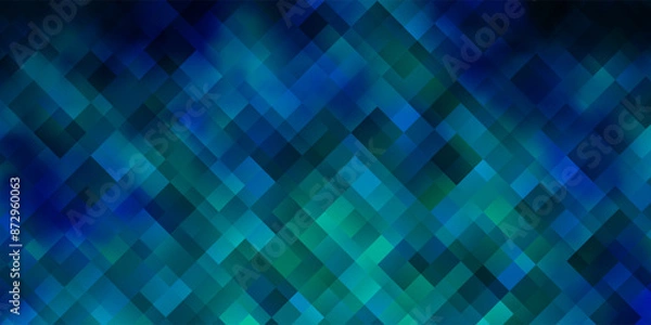 Fototapeta Dark BLUE vector template with rectangles.