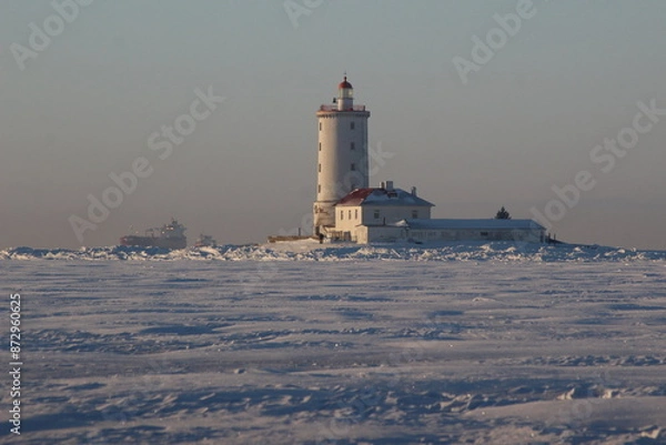 Obraz lighthouse in winter