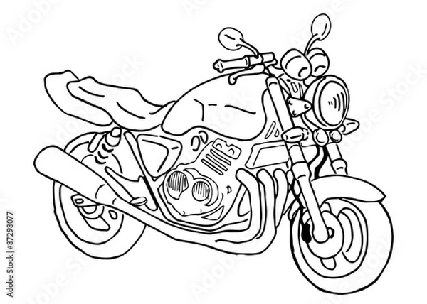 Fototapeta オートバイのイラスト
