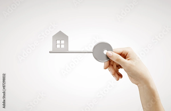 Obraz hand holding key home