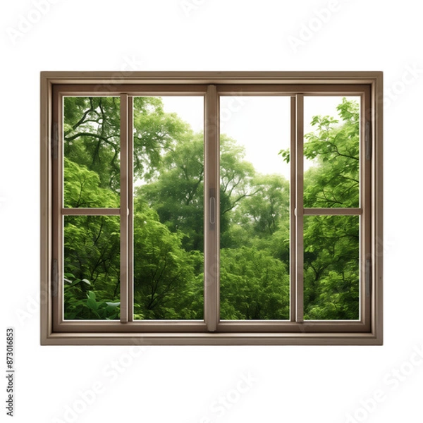 Fototapeta A Window View into a Lush Green Forest