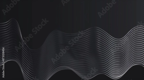Fototapeta abstract minimalistic straight geometric waveform texture 