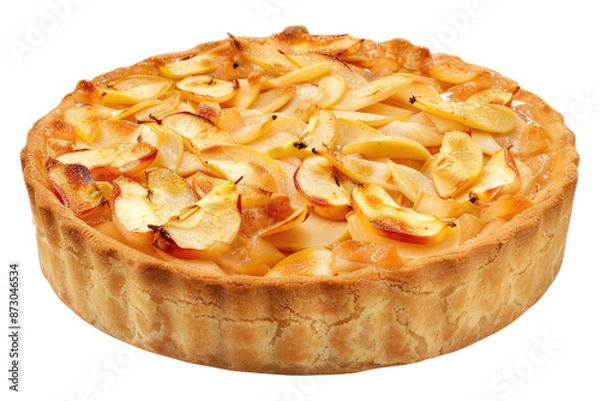 Fototapeta Apple pie isolated on transparent background