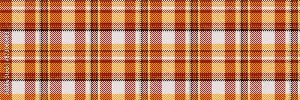 Obraz Fashionable tartan textile pattern, us vector check plaid. Window background seamless fabric texture in red and bright colors.