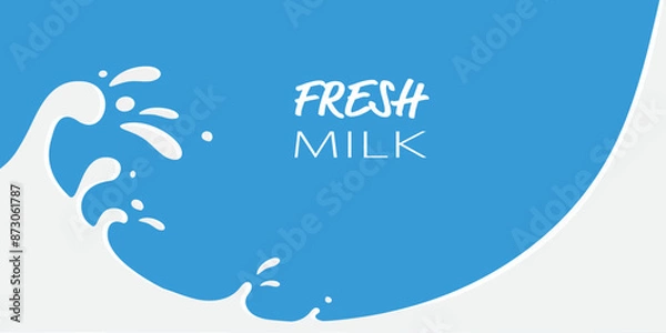 Fototapeta Milk splash background vector illustration