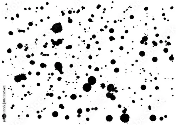 Obraz Abstract Realistic Ink Splashes and Blots Vector Element Illustration.