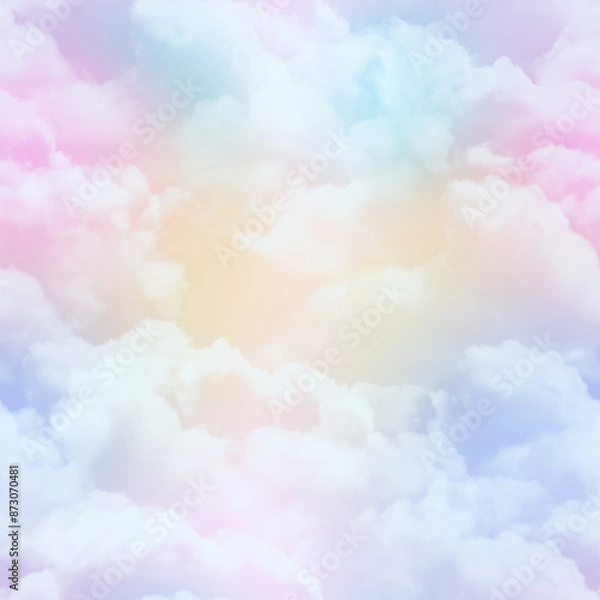 Fototapeta Seamless Pastel Cloud Background
