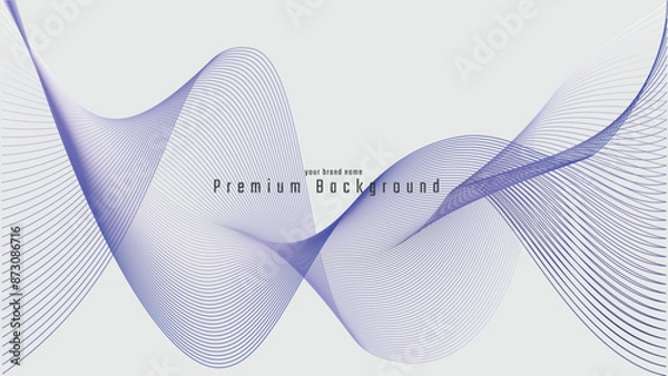 Obraz Abstract blue wave background, Abstract line background