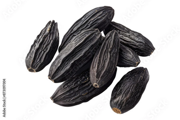 Fototapeta Tonka beans isolated on transparent background