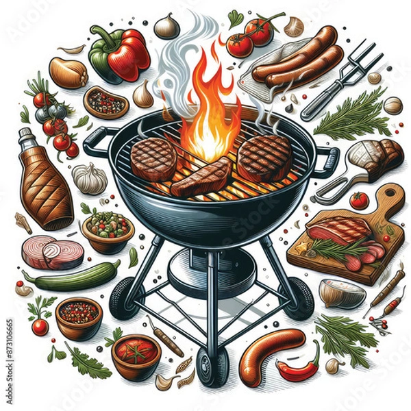 Fototapeta Barbecue vector  Adobe Illustrator Artwork