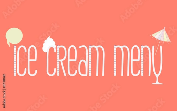 Obraz Ice cream menu