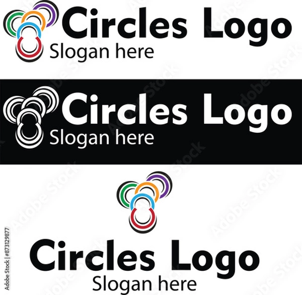 Fototapeta Circles logo design created for professional or personal use. 