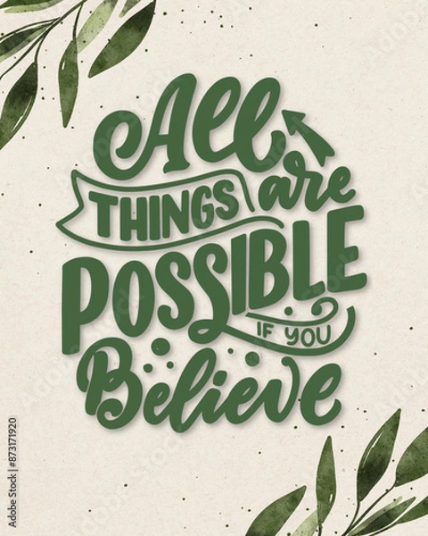 Fototapeta ALL THINGS ARE POSSIBLE