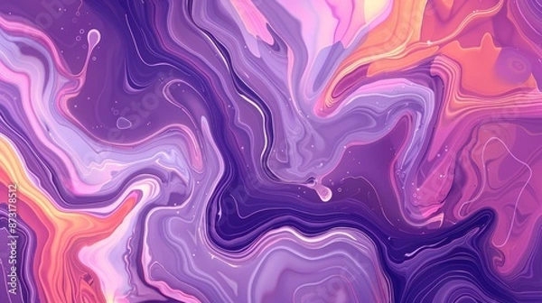 Obraz An abstract background with fluid marble-like patterns in contrasting tones.