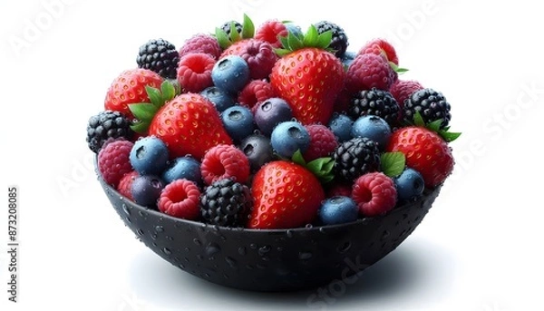 Obraz strawberries and blueberries