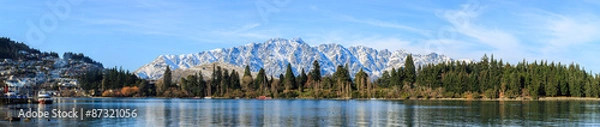 Fototapeta panoramic view of Queenstown