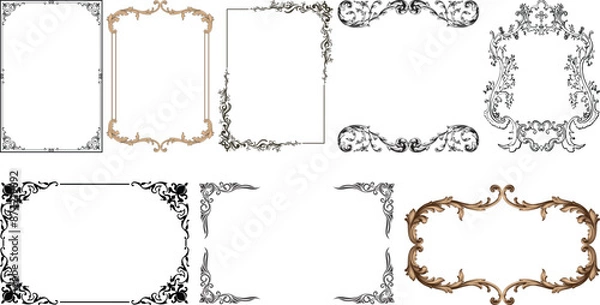 Fototapeta Decorative frames collection set