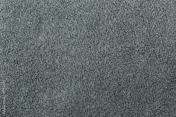 Fototapeta A fine texture of soft gray cotton bath towel