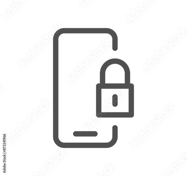 Fototapeta Mobile apps and technology icon outline and linear vector.	
