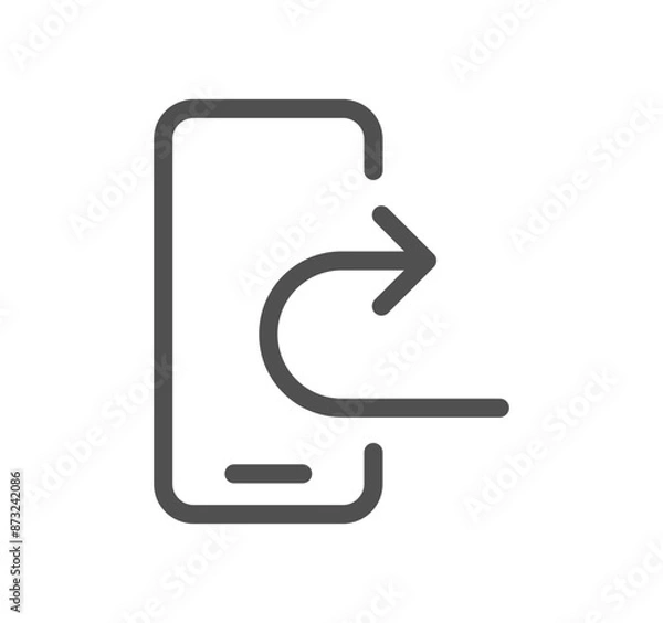 Fototapeta Mobile apps and technology icon outline and linear vector.	
