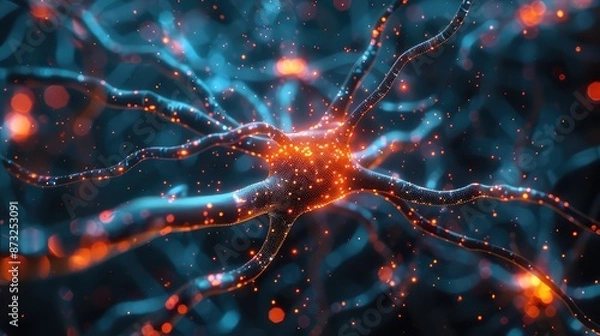 Fototapeta Bionic Brain-Computer Interface: Merging Organic and Inorganic Materials