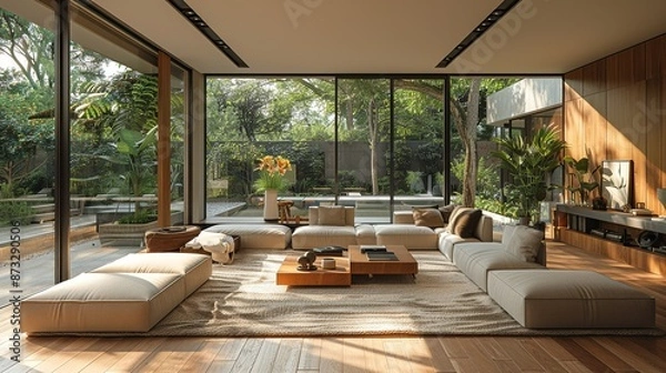 Fototapeta Harmonize harlequin motifs with minimalist design principles. , Minimalism,