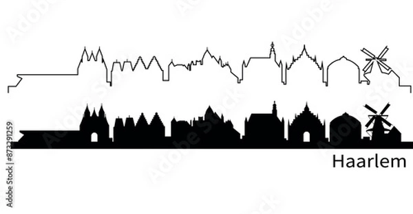 Obraz Haarlem city skyline