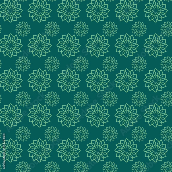 Fototapeta multiple color seamlessfloral vector illustration design repeat pattern for fabric