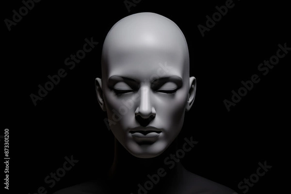 Fototapeta dark mannequin head generative ai