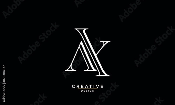 Obraz AY, YA, A, Y, Abstract Letters Logo Monogram