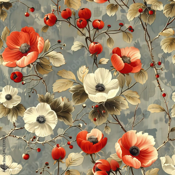 Fototapeta seamless flower pattern