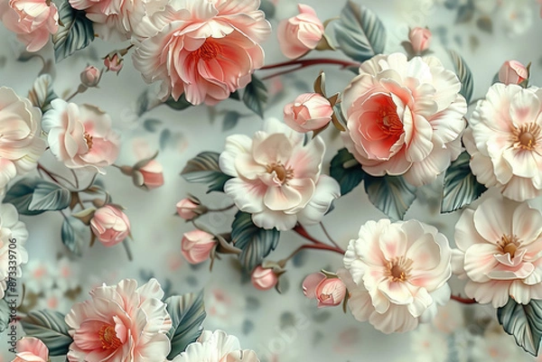 Obraz seamless flower pattern