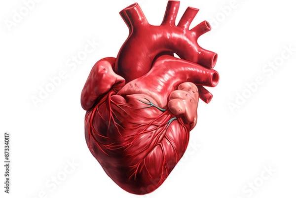 Obraz A red heart with a transparent background