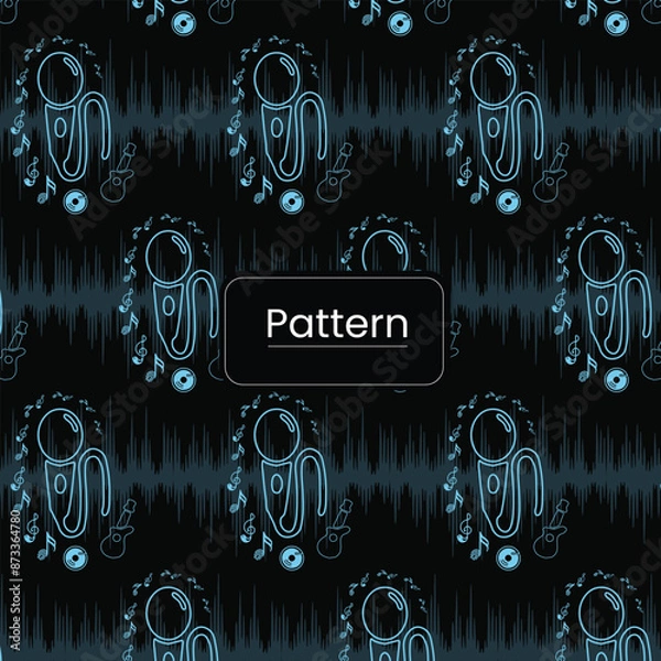 Obraz repeated musics pattern design