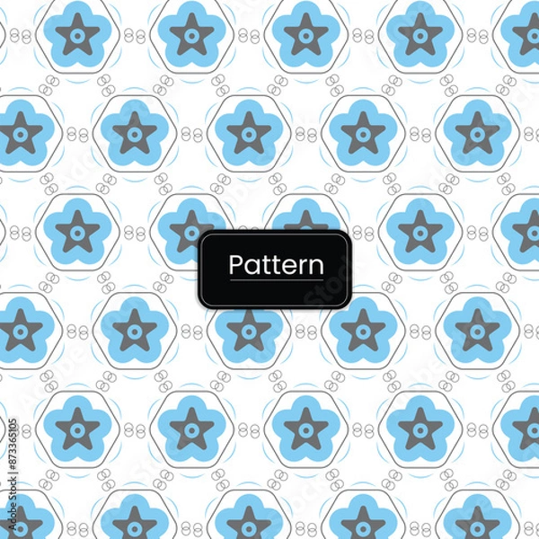 Obraz geometric seamless Pattern with blue and gray black color