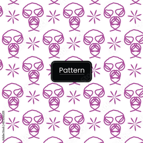 Obraz Pattern design, Purple repeated vector background