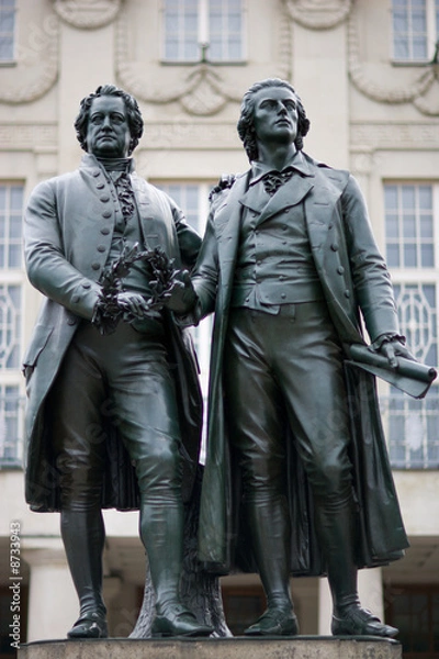 Obraz Goethe und Schiller als Denkmal vor dem Nationaltheater.
