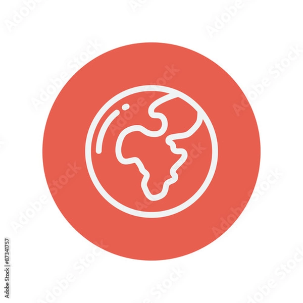 Fototapeta Globe thin line icon