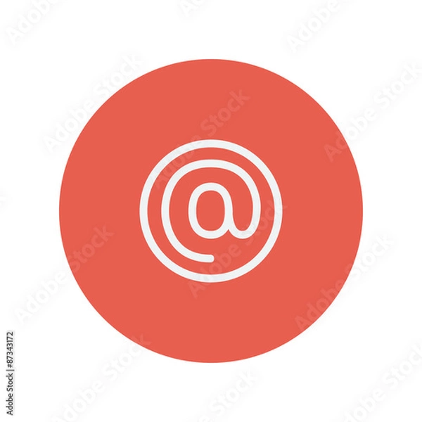 Fototapeta E-mail internet thin line icon