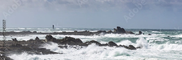 Obraz Tempête à Saint-Guénolé-2