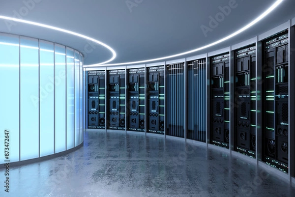 Obraz Concept interior of a data center or server
