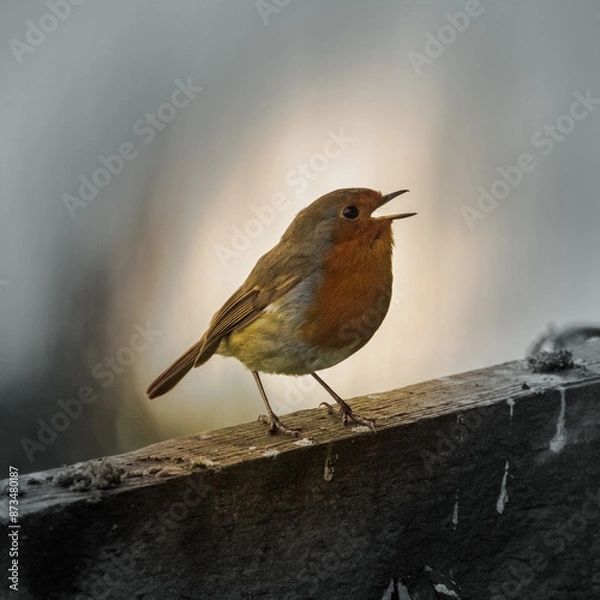 Obraz Robin, high separation from background, darken back ground