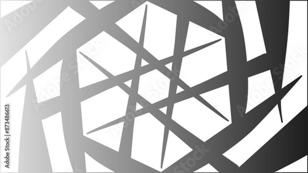 Fototapeta Abstract interwoven shadow metal grid geometric pattern texture background