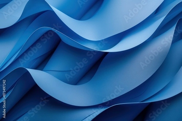Obraz Modern and elegant abstract blue waves background design with flowing curves and undulating lines for contemporary wallpaper and stylish backdrop with a dynamic and artistic gradient texture