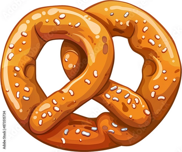 Obraz Twisted Delight: A Cartoon Pretzel