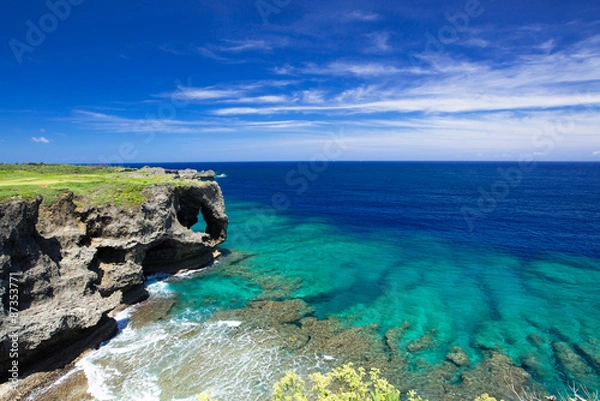 Fototapeta 沖縄の絶景・万座毛
