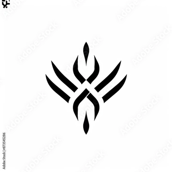 Fototapeta a minimalistic typographic logo for a soccer players' agency called Dynasty Sports Group, which also does public relations and video content production, on a white background