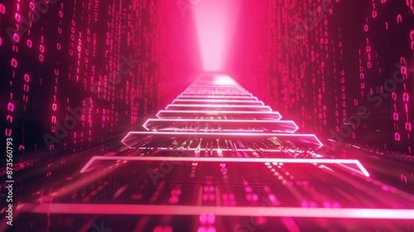 Fototapeta Digital Stairway to the Future